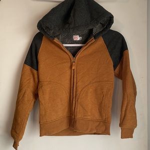 Wonder Nation gray and brown zip jacket